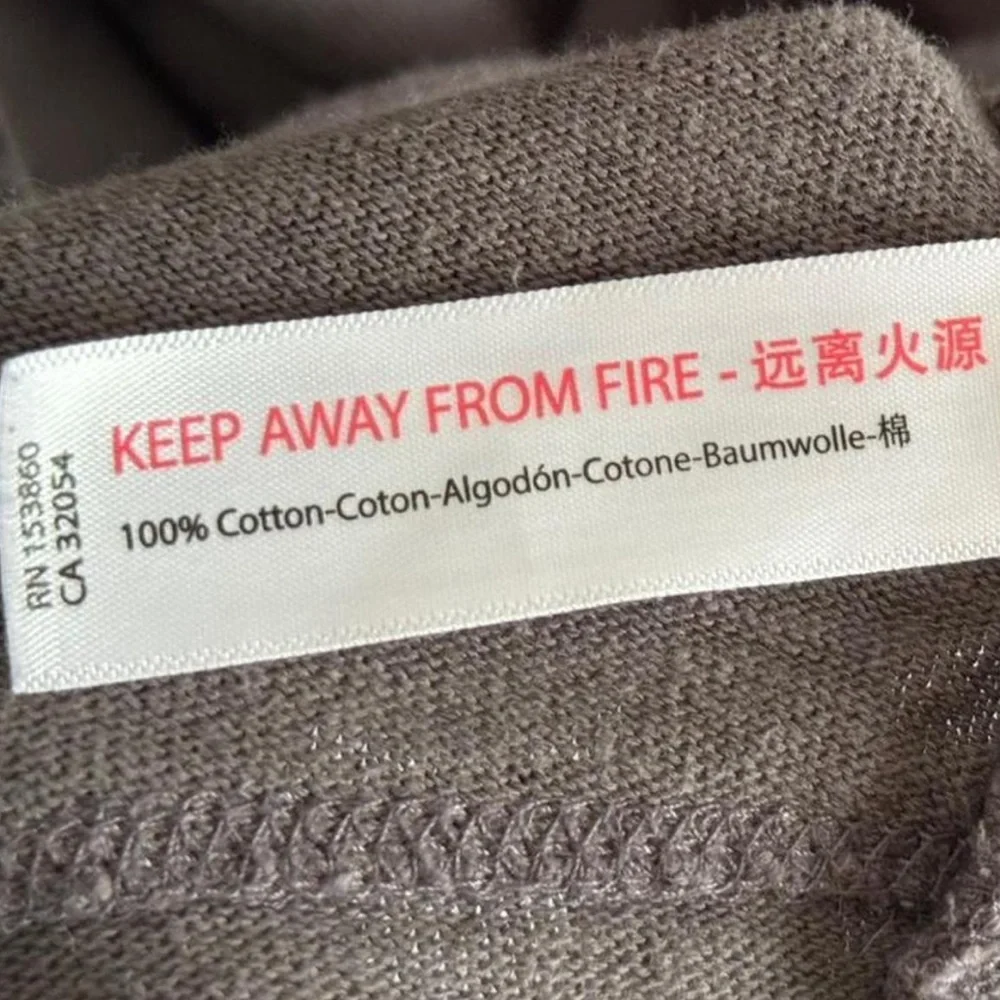 Intimately Free People XS Oversized 100% Cotton Slub Henley Raw Edge Gray Top - Picture 4 of 4